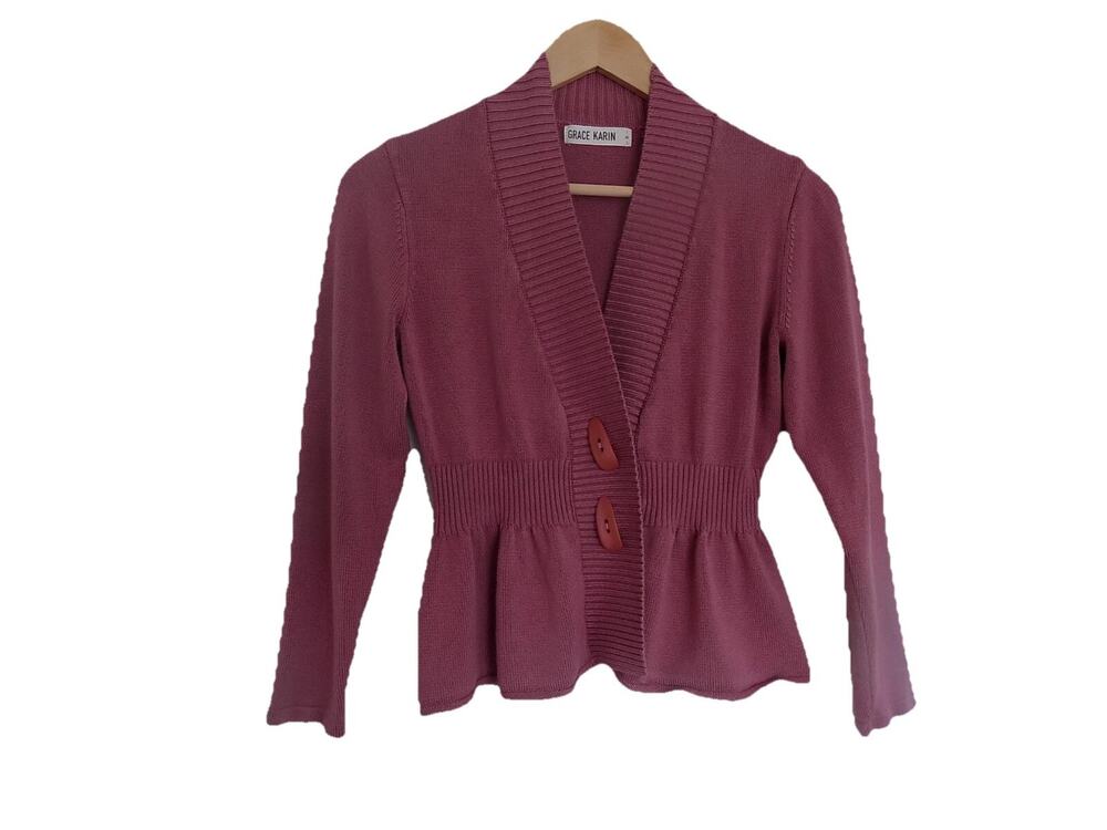 Grace Karin cardigan button front sweater size Small